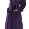 Plush Robes for Women Soft Warm Fleece Bathrobe Ladies Long Comfy Spa Bath Robe Housecoat