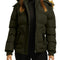 Women'S Winter Coat Warm Winter Jacket Waterproof Puffer Jacket with Hood Army Green L